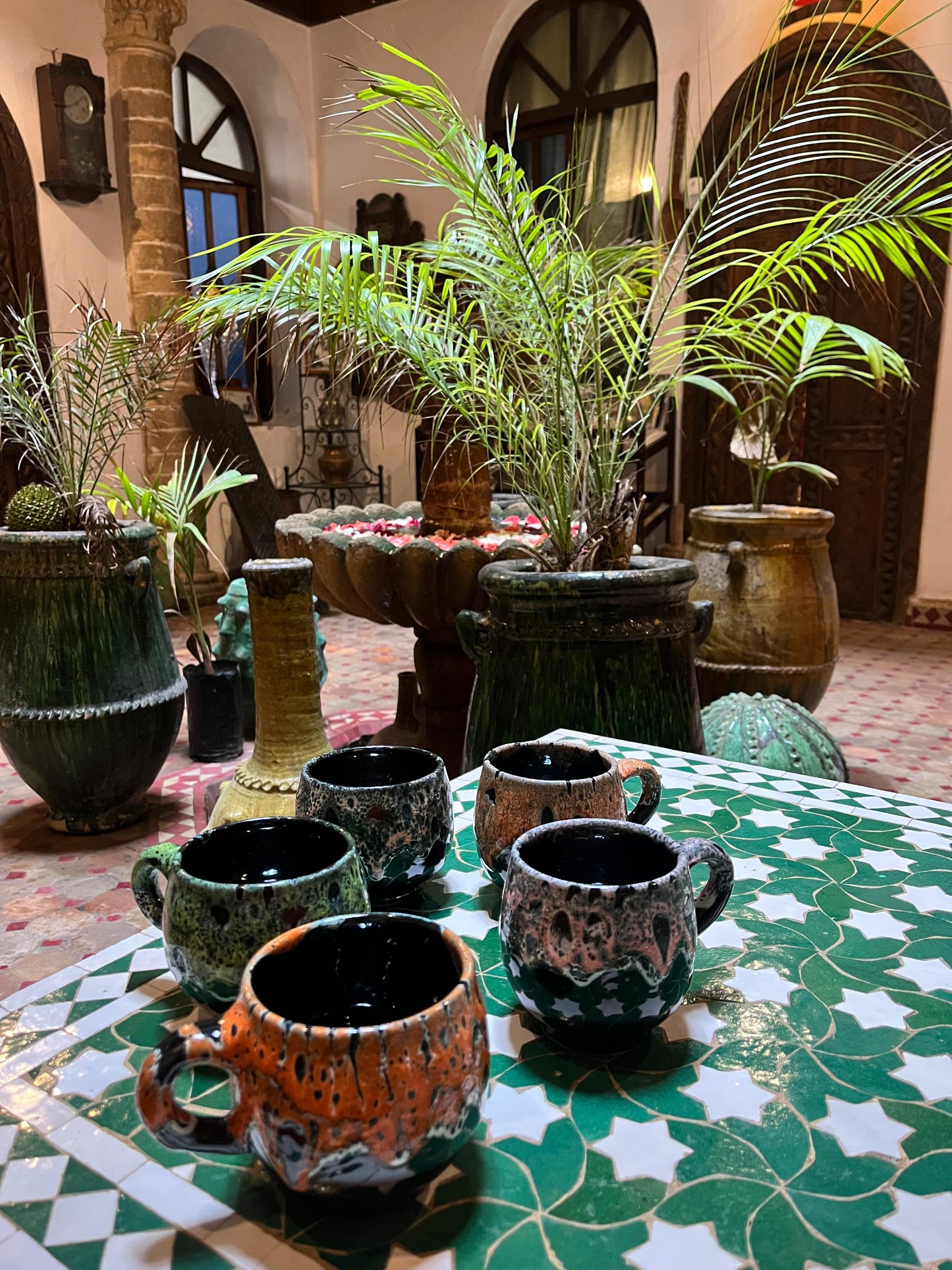 Color-Splashed Artisan Pottery Mugs ith Modern