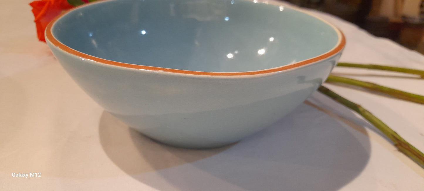 Modern Handmade Moroccan Ceramic Bowl – Glossy Finish