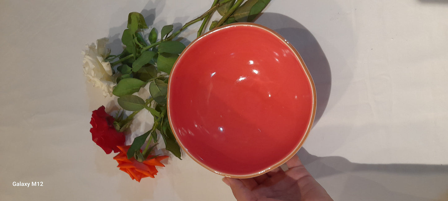 Modern Handmade Moroccan Ceramic Bowl – Glossy Finish