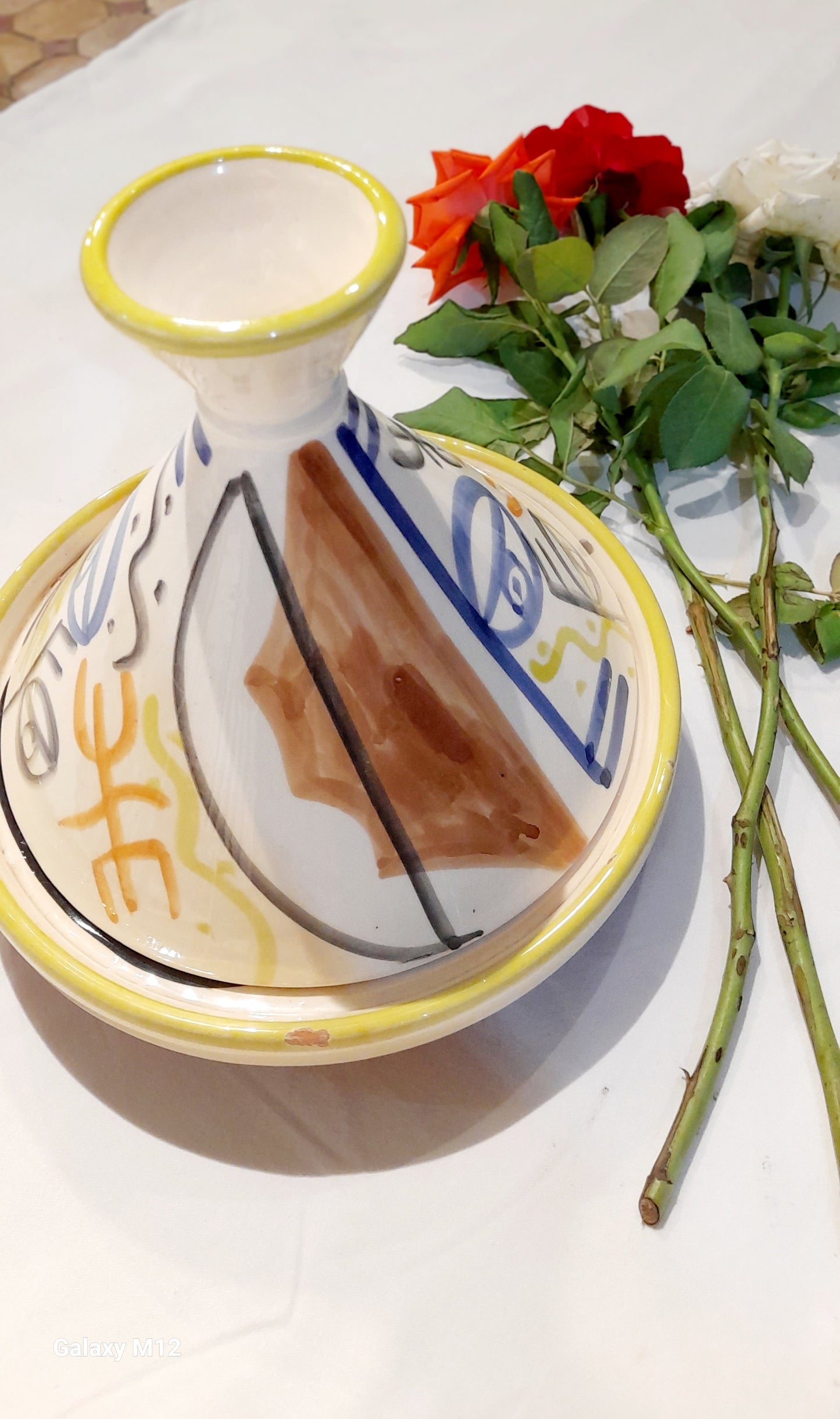 Art-Inspired Moroccan Tagine – Picasso Style Abstract Design