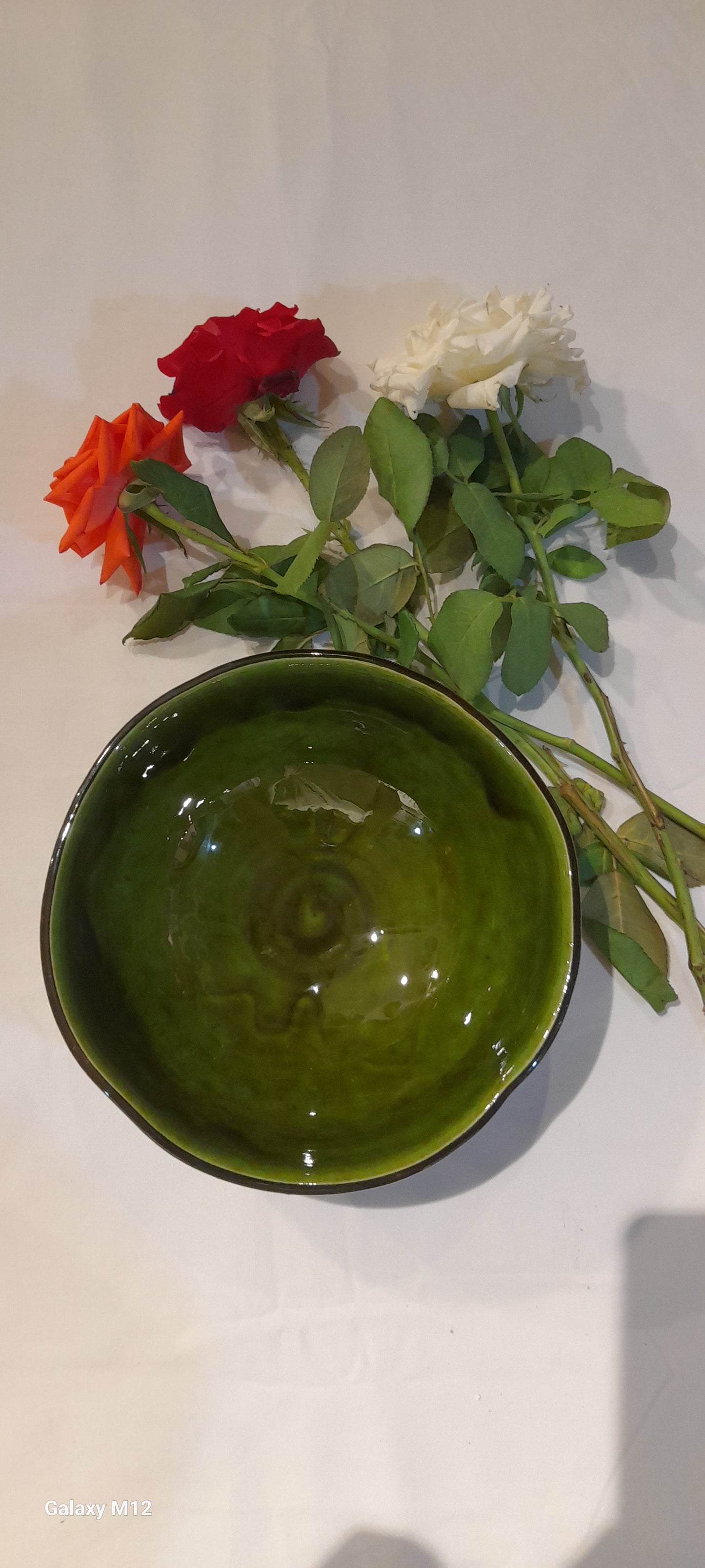 Modern Handmade Moroccan Ceramic Bowl – Glossy Finish