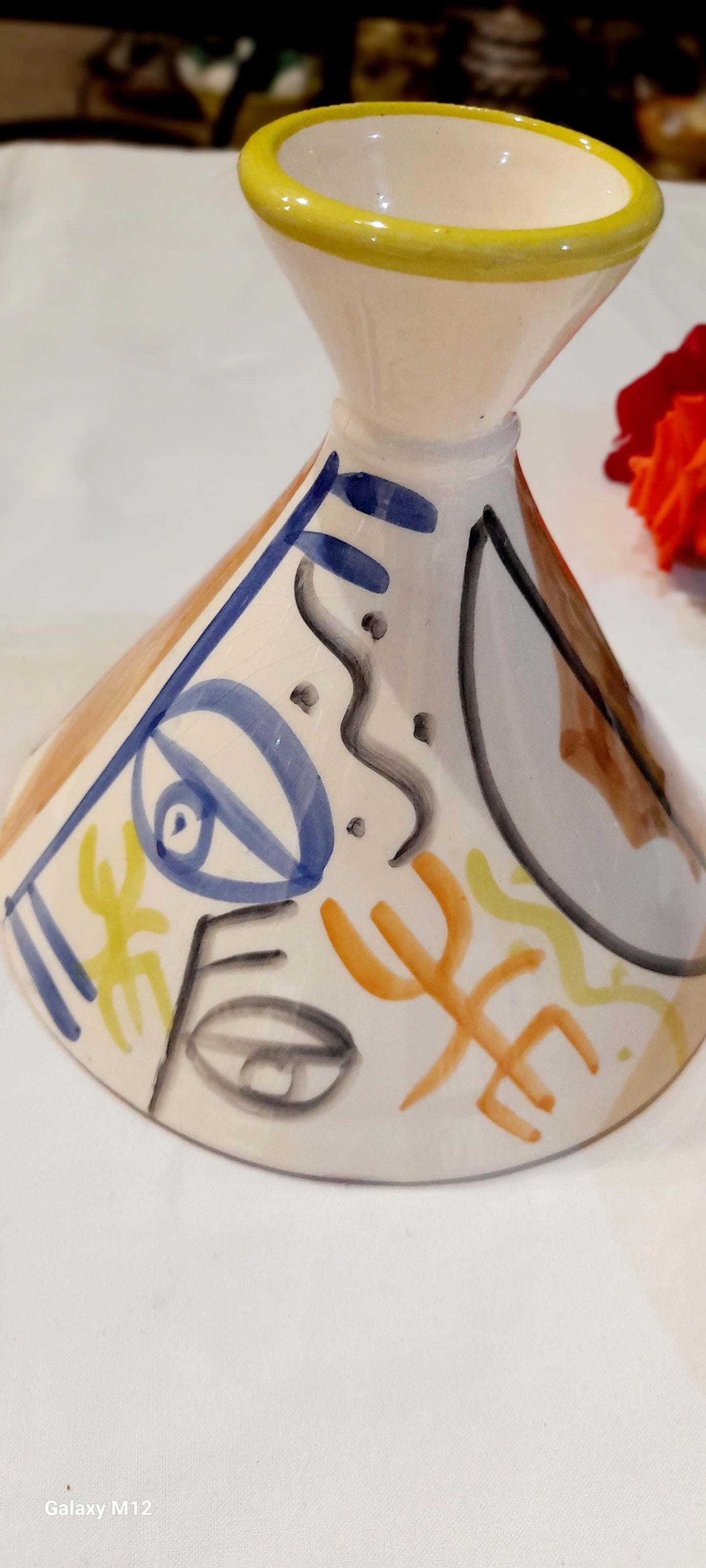 Art-Inspired Moroccan Tagine – Picasso Style Abstract Design