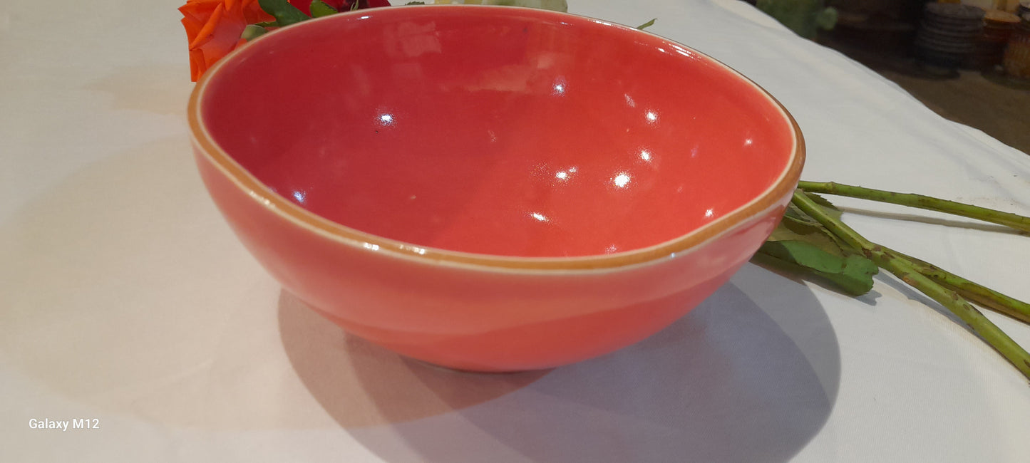 Modern Handmade Moroccan Ceramic Bowl – Glossy Finish