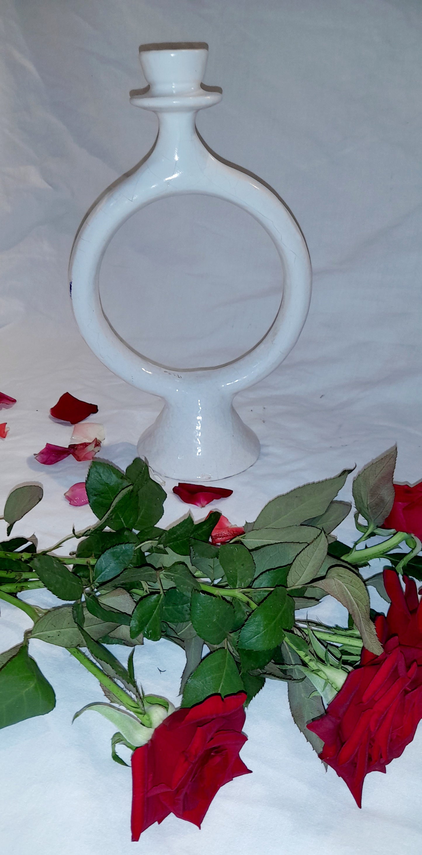 Round Ceramic Candle Holder – Minimalist Boho Decor