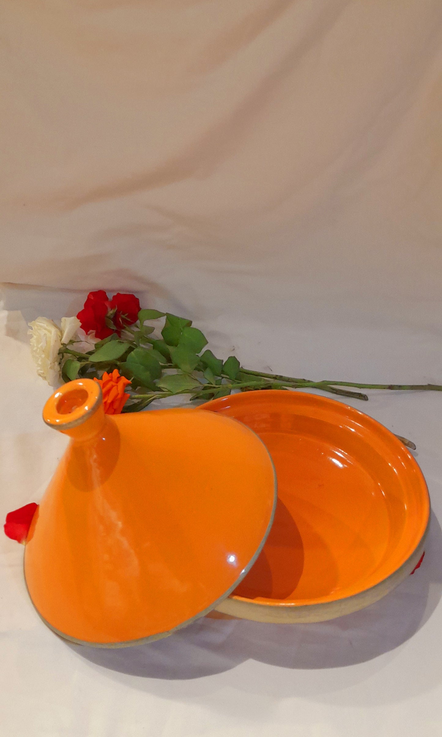 Traditional Red Moroccan Tagine – Handcrafted Clay Cookware