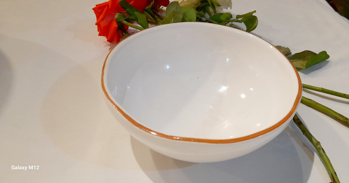 Modern Handmade Moroccan Ceramic Bowl – Glossy Finish