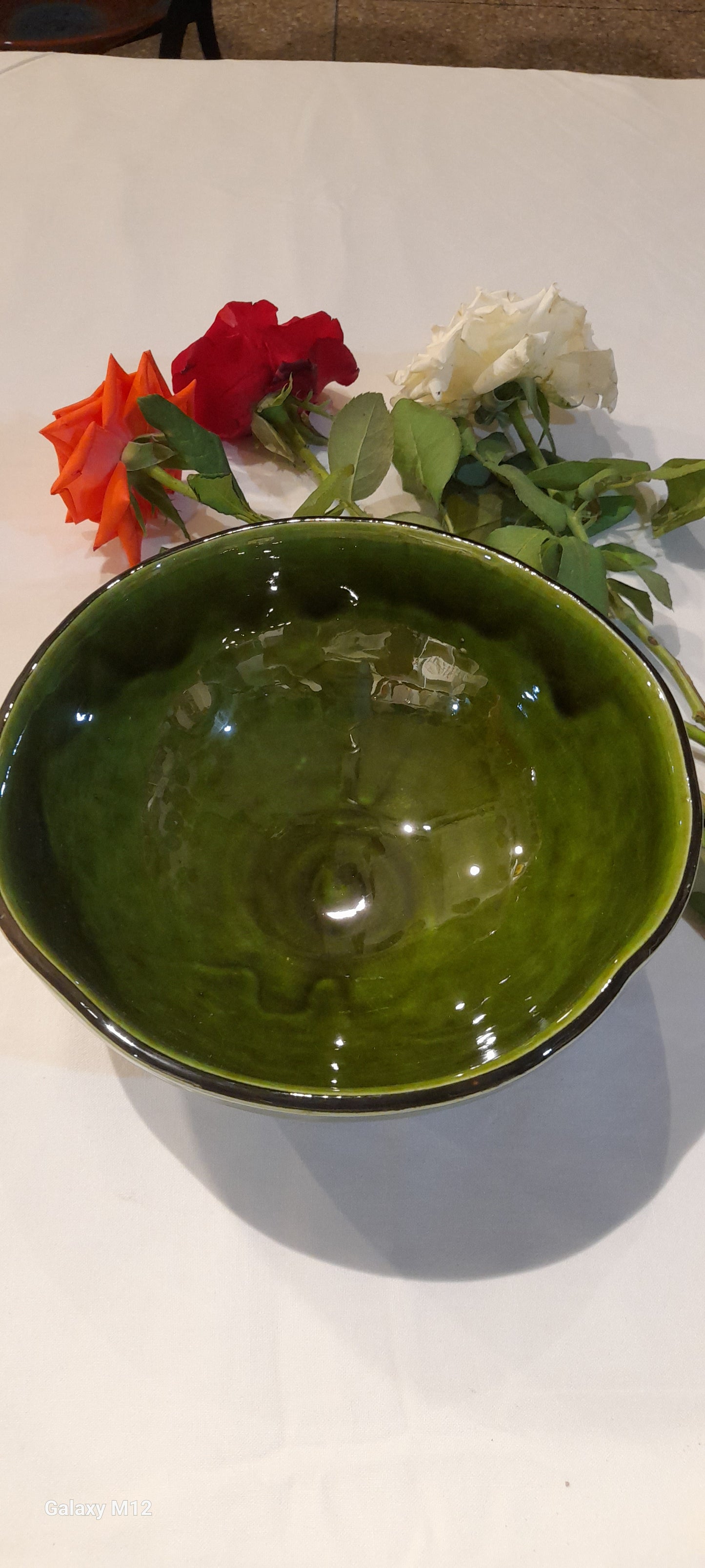 Modern Handmade Moroccan Ceramic Bowl – Glossy Finish
