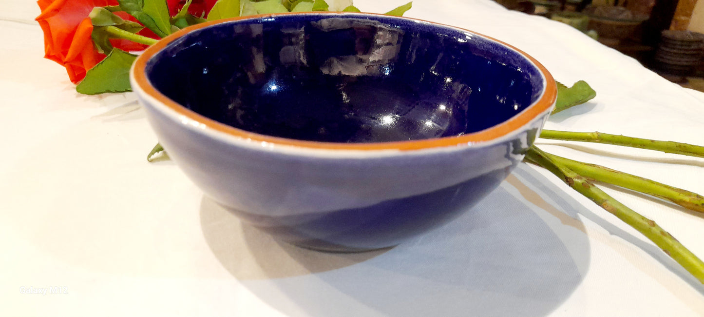 Modern Handmade Moroccan Ceramic Bowl – Glossy Finish